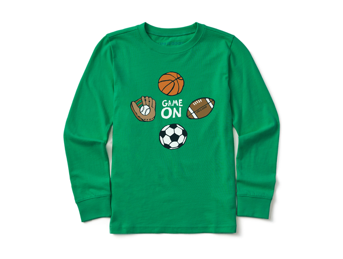 Life is Good Kid's Long Sleeve Crusher Tee - Game On Sports