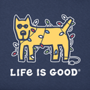 Life is Good Kid's Long Sleeve Crusher Tee - Rocket Holiday Lights