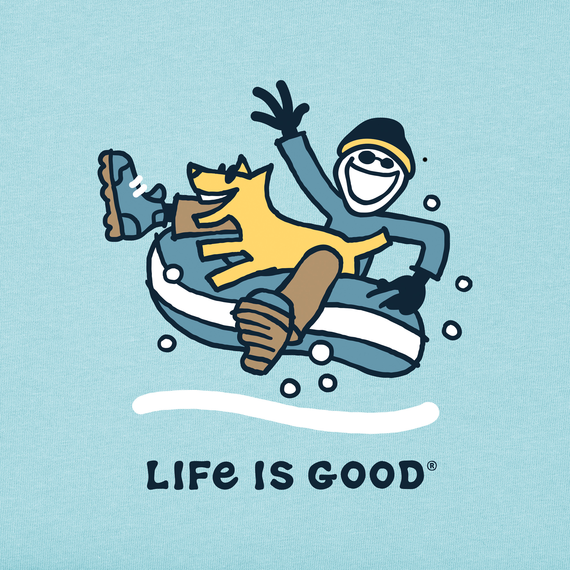 Life is Good Kid's Long Sleeve Crusher Tee - Jake & Rocket Snowtube
