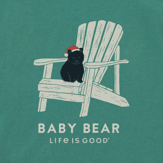 Life is Good Infant Long Sleeve Crusher Baby Bodysuit - Holiday Adirondack Bear