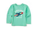 Life is Good Toddler Long Sleeve Crusher Tee - Explore Rocket