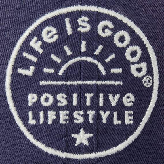 Life is Good Sunwashed Chill Cap - Positive Rising Sun