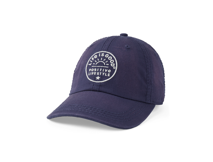 Life is Good Sunwashed Chill Cap - Positive Rising Sun
