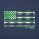 Life is Good Men's Long Sleeve Crusher Tee - Shamrock Flag
