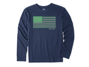 Life is Good Men's Long Sleeve Crusher Tee - Shamrock Flag