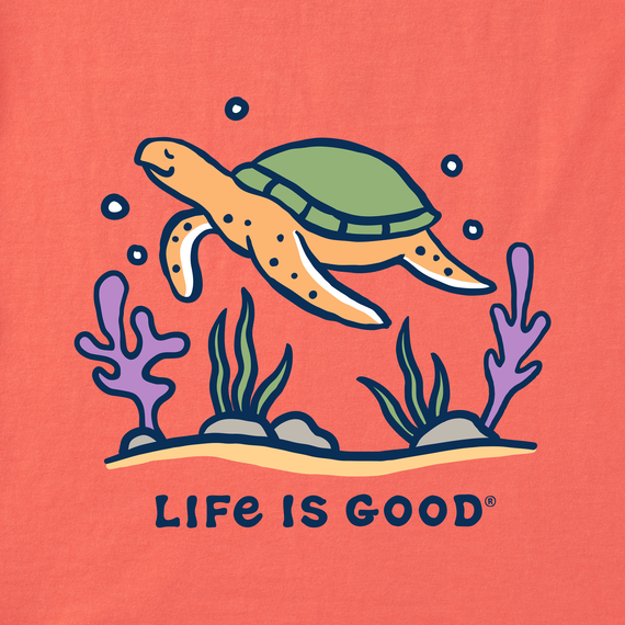 Life is Good Women's Crusher Tee - Turtle Sea Landscape