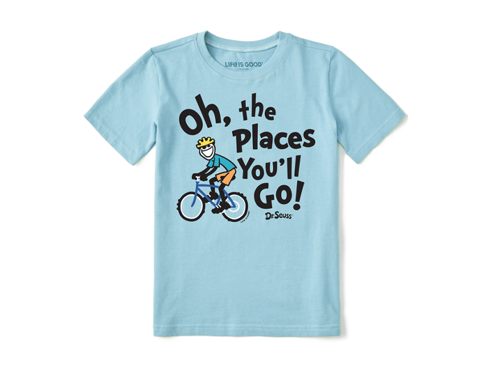 Life is Good x Dr. Seuss Kids' Crusher Tee - Places You'll Go Jake Bike