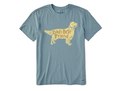 Life is Good Men's Crusher Tee - Dad's Best Friend Golden Retriever