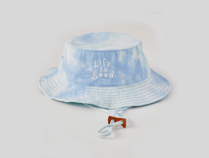 Life is Good Bucket Hat - LIG Vintage Tie Dye Wordmark Stacked