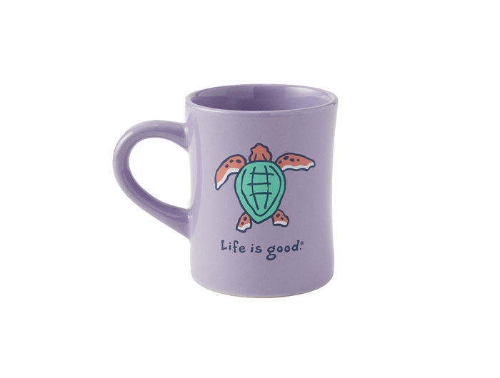 Life is Good Diner Mug - Sea Turtle