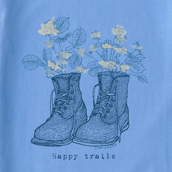 Life is Good Women's Crusher Vee - Happy Trails Engraved Boots