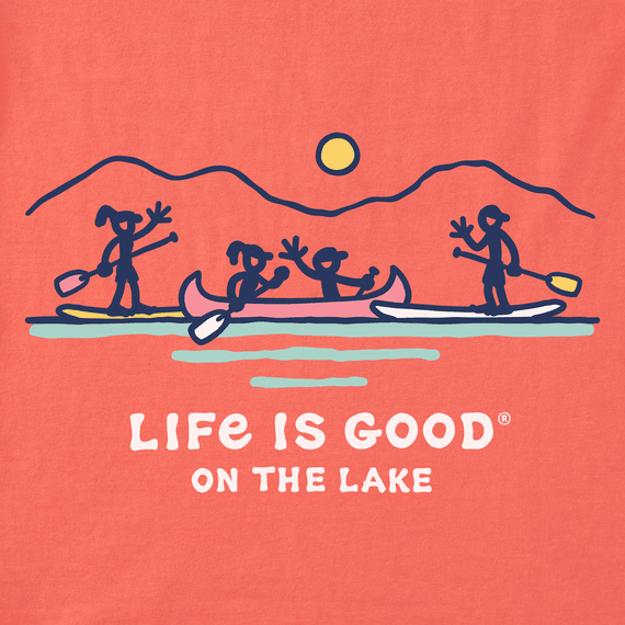 Life is Good Women's Crusher Vee - Sup on the Lake