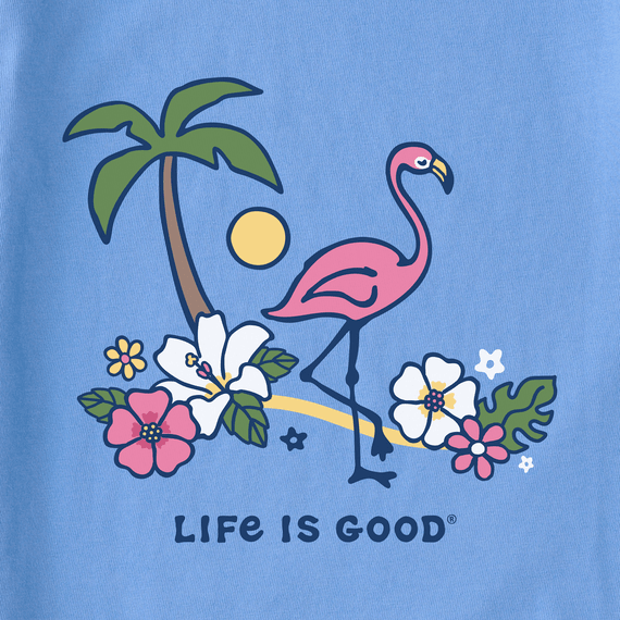 Life is Good Women's Crusher Vee - Flamingo Beach