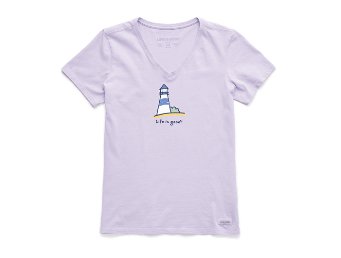 Life is Good Women's Crusher Vee - Lighthouse