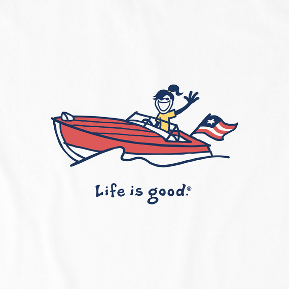 Life is Good Women's Crusher Vee - Jackie Cruiser Boat