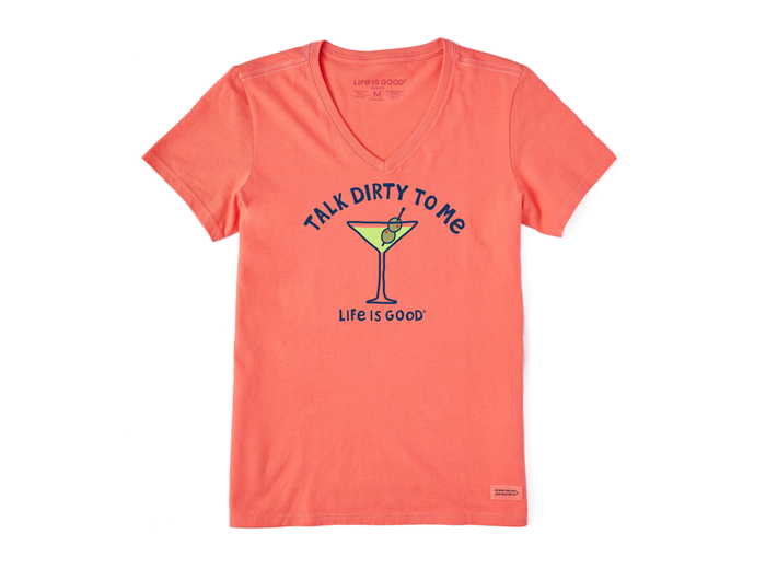 Life is Good Women's Crusher Vee - Talk Dirty to Me Martini
