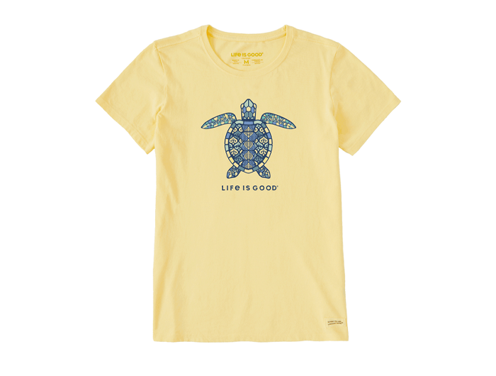 Life is Good Women's Crusher Lite Tee - Mandala Turtle