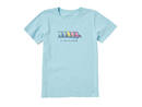 Life is Good Women's Crusher Lite Tee - Tie Dye Beach Chairs