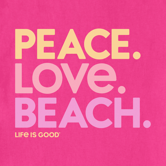 Life is Good Women's Crusher Lite Tee - Peach Love Beach