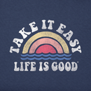 Life is Good Women's Crusher Lite Tee - Take It Easy Rainbow Waves