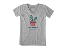 Life Is Good Women's Crusher Lite Vee - Pot Head Plant