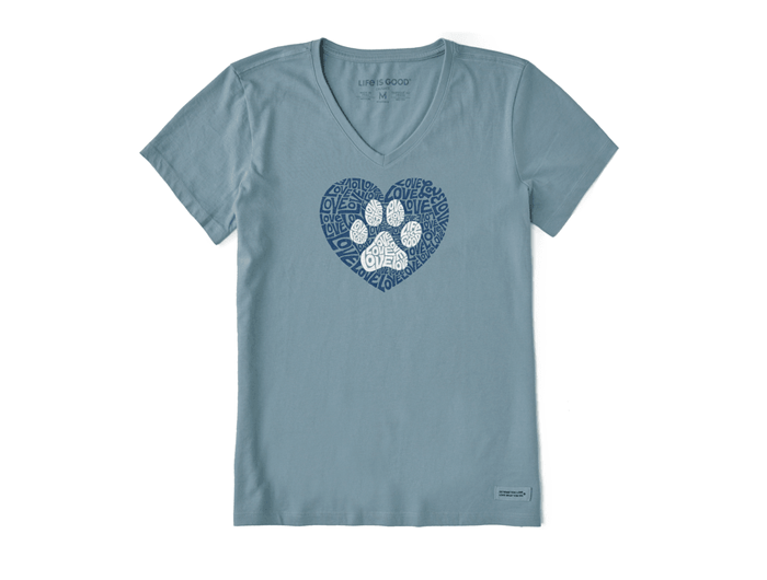 Life Is Good Women's Crusher Lite Vee - Animal Heart