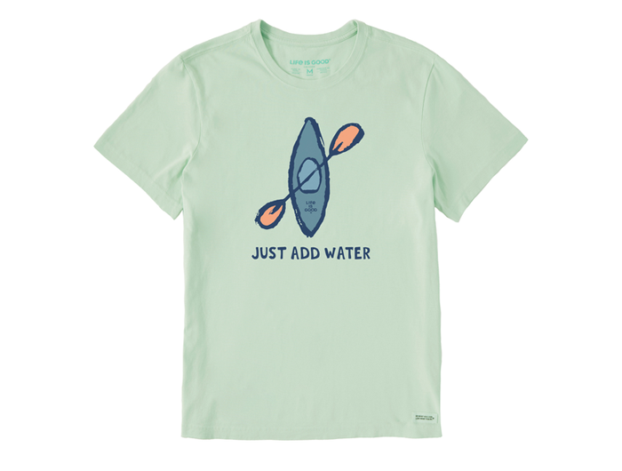 Life is Good Men's Crusher Tee - Just Add Water Kayak