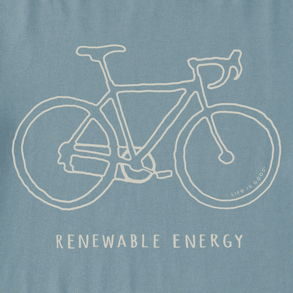 Life is Good Men's Crusher Tee - Renewable Energy Bike