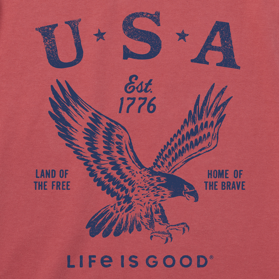 Life is Good Men's Crusher Tee - USA 1776 Eagle