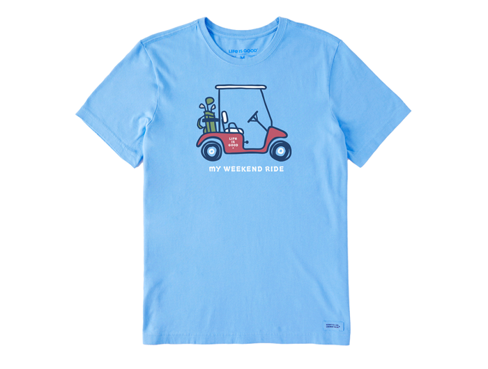 Life is Good Men's Crusher Tee - My Weekend Ride Golf Cart