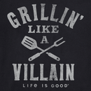Life is Good Men's Crusher Tee - Grillin' Like a Villain