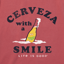 Life is Good Men's Crusher Lite Tee - Cerveza with a Smile