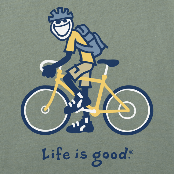 Life is Good Men's Crusher Lite Tee - Jake Biking