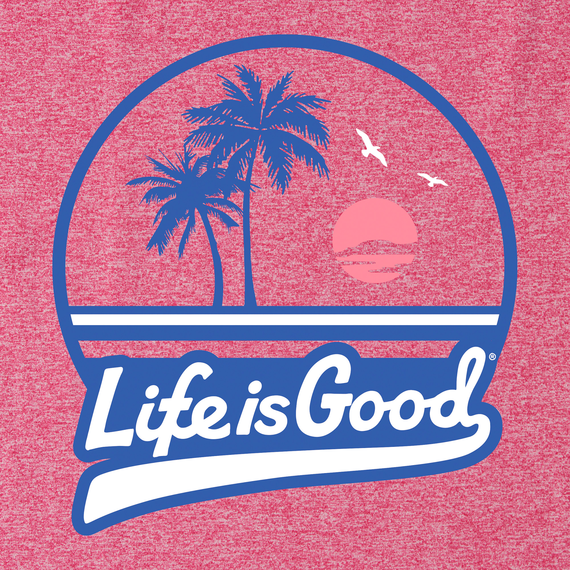 Life is Good Women's Long Sleeve Active Tee - Ballyard Beach