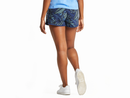 Life is Good Women's Simply True Fleece Short - Tropical Palm Print