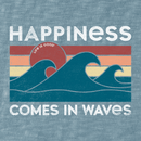 Life is Good Men's Textured Slub Tee - Happiness Sun and Waves