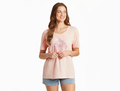 Life is Good Women's Relaxed Fit Slub Tee - Dragonfly Compass