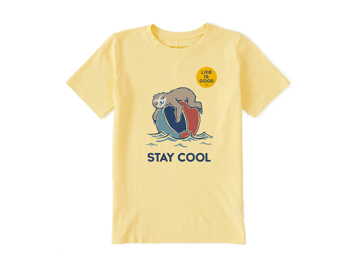 Life is Good Kids' Crusher Tee - Stay Cool Beachball Sloth