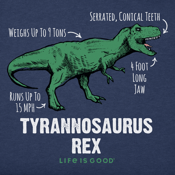 Life is Good Kids' Crusher Tee - Tyrannosaurus Rex