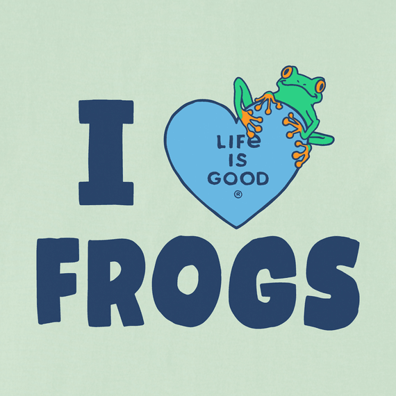 Life is Good Toddler Crusher Tee - I Love Frogs