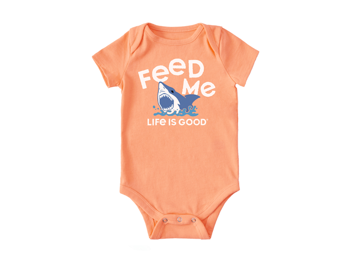 Life is Good Infant Crusher Baby Bodysuit - Feed Me