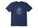 Life is Good Men's Crusher Lite Tee - Americana Anchor