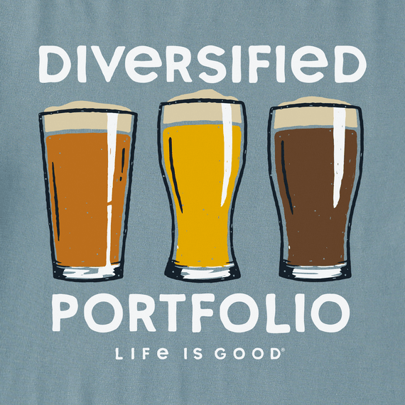Life is Good Men's Crusher Lite Tee - Diversified Portfolio Beer
