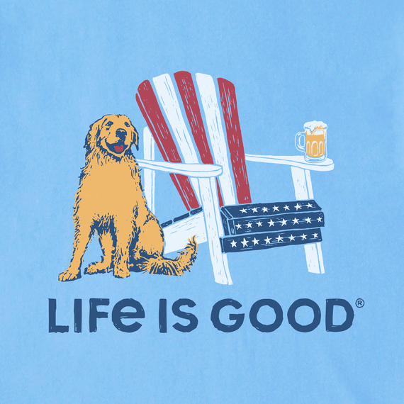 Life is Good Men's Crusher Lite Tee - American Adirondack Beer