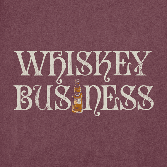 Life is Good Men's Crusher Lite Tee - Whiskey Business Bottle