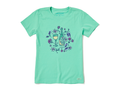 Life is Good Women's Crusher Tee - Wine and Flowers