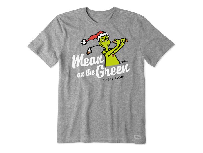 Life is Good x The Grinch Men's Crusher Tee - Grinch Mean on Green