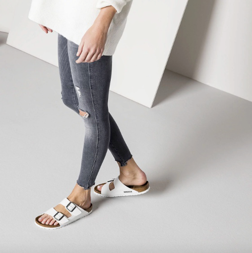 Birkenstock Arizona Birko Flor White 36
