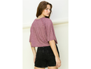Double Zero Women's Heathered Crew Neck Cropped Tee
