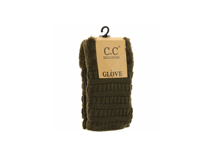 C.C Women's Sherpa Fingerless Gloves